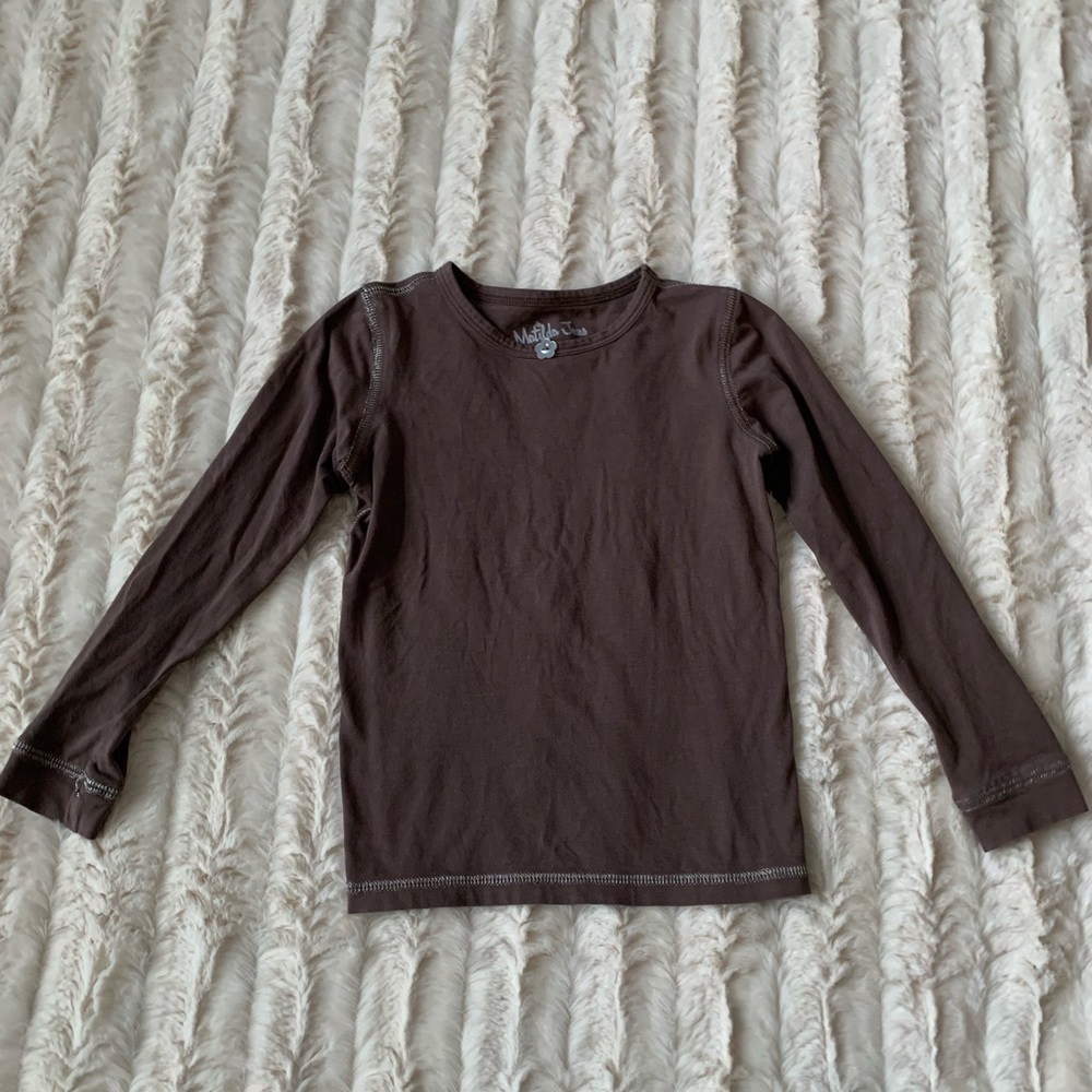 Matilda Jane Vintage Girls Brown Long Sleeve Shirt 🌸 Size 6